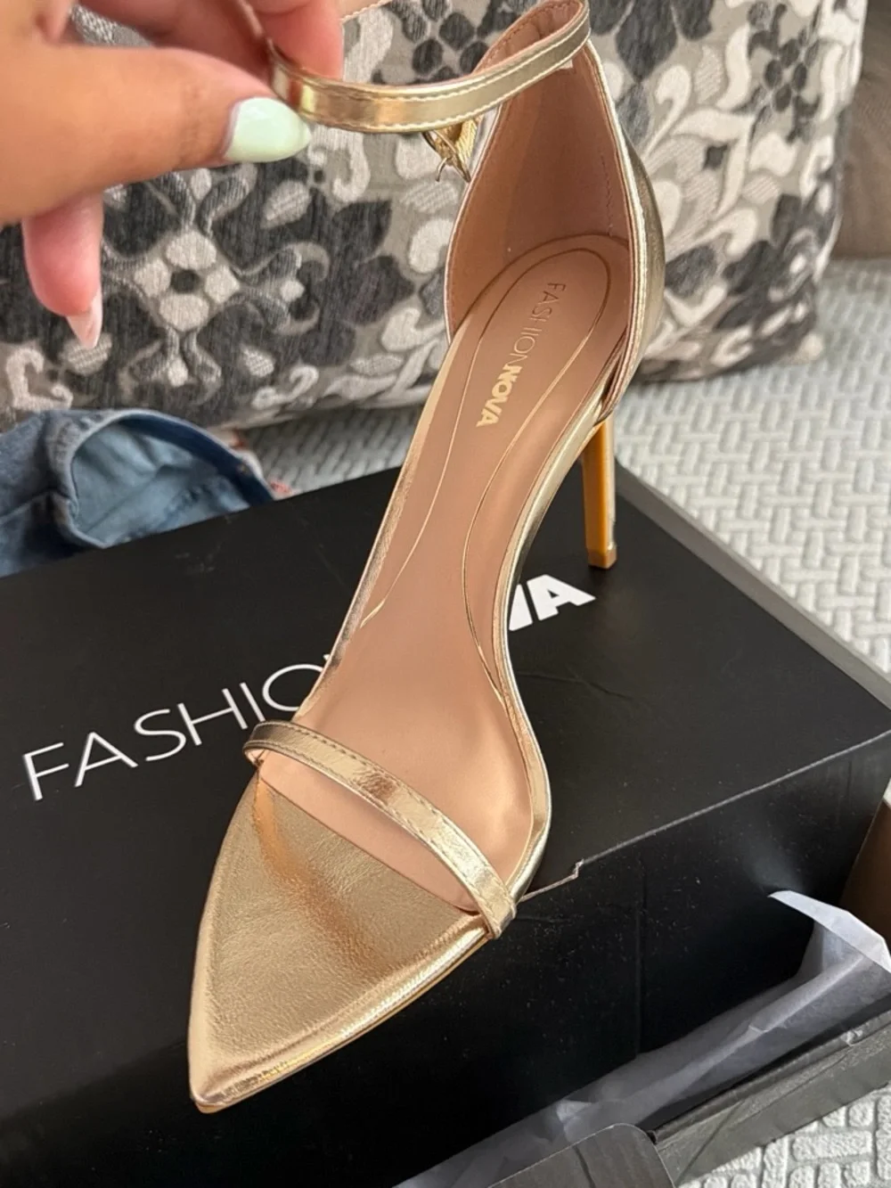 Gold heels